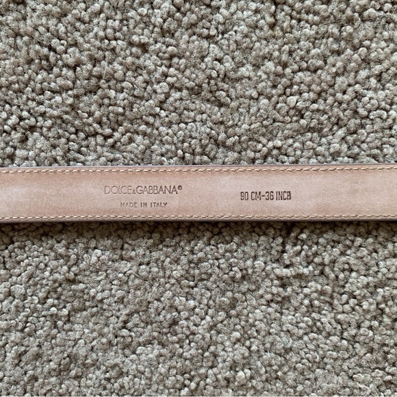 Authentic Dolce & Gabbana first line DG logo light golden pink belt 90cm/36 inch - Picture 4 of 7